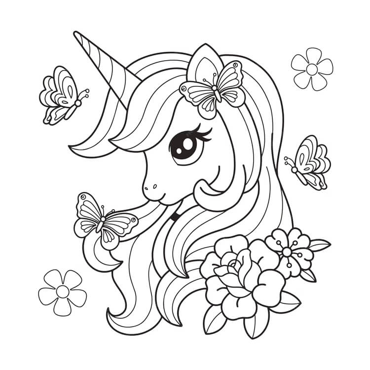 Desenho de Unicórnios para imprimir