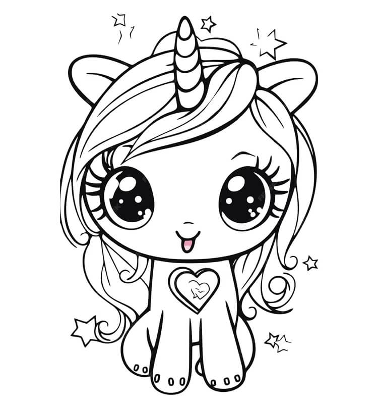 Desenho de Unicórnios para imprimir