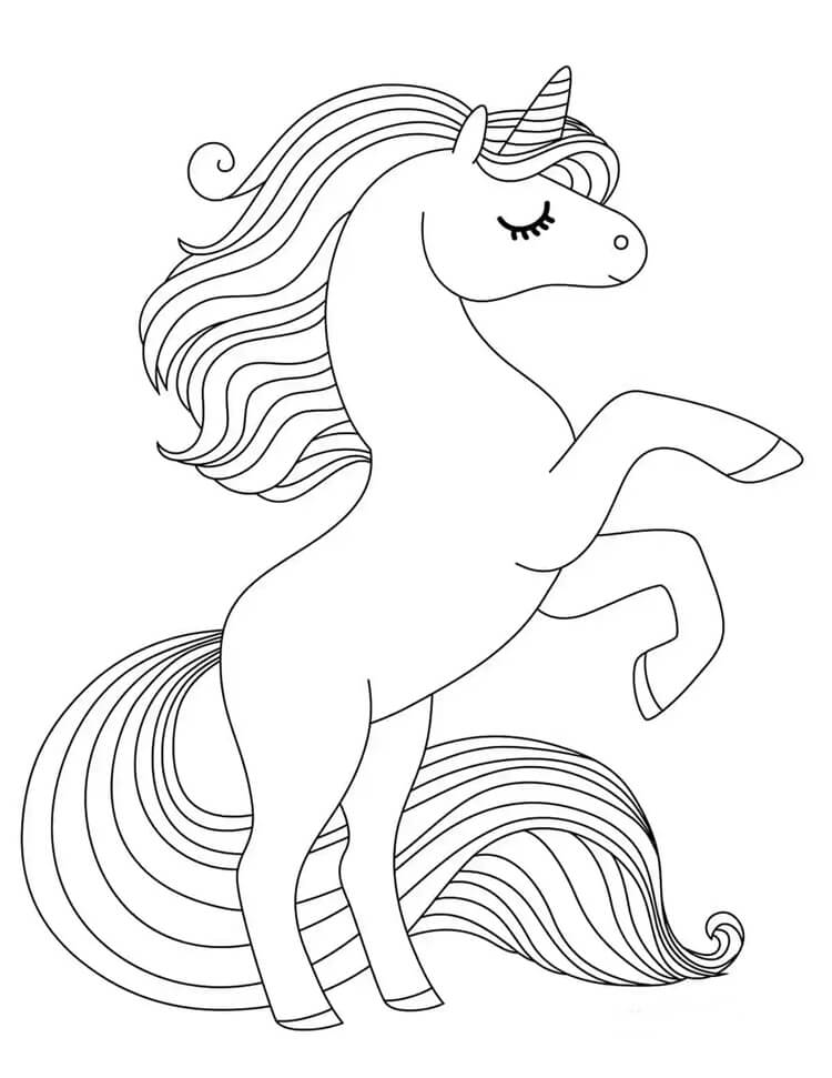 Desenho de Unicórnios para imprimir