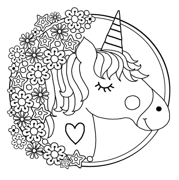 Desenho de Unicórnios para imprimir
