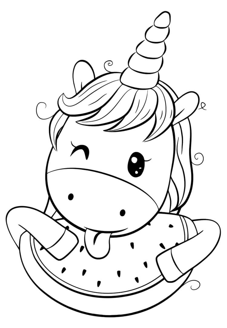 Desenho de Unicórnios para imprimir