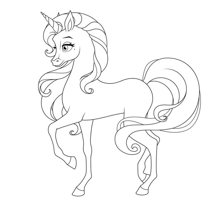 Desenho de Unicórnios para imprimir