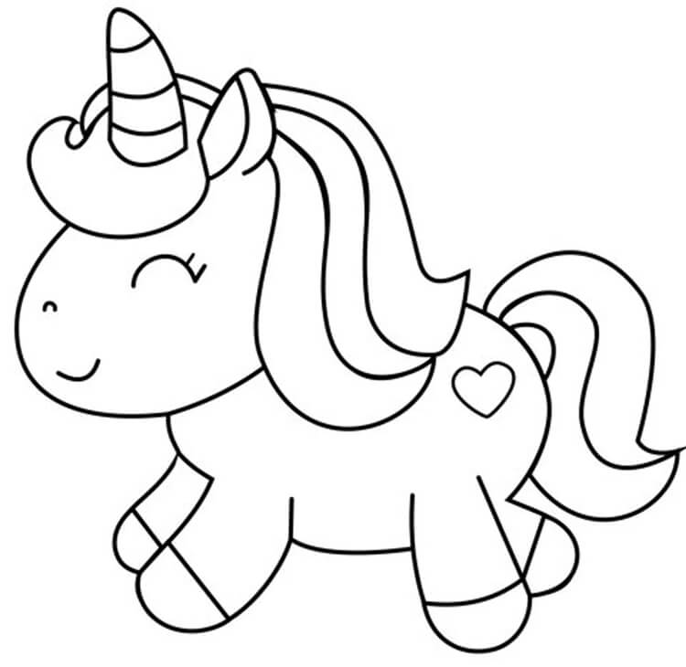 Desenho de Unicórnios para imprimir