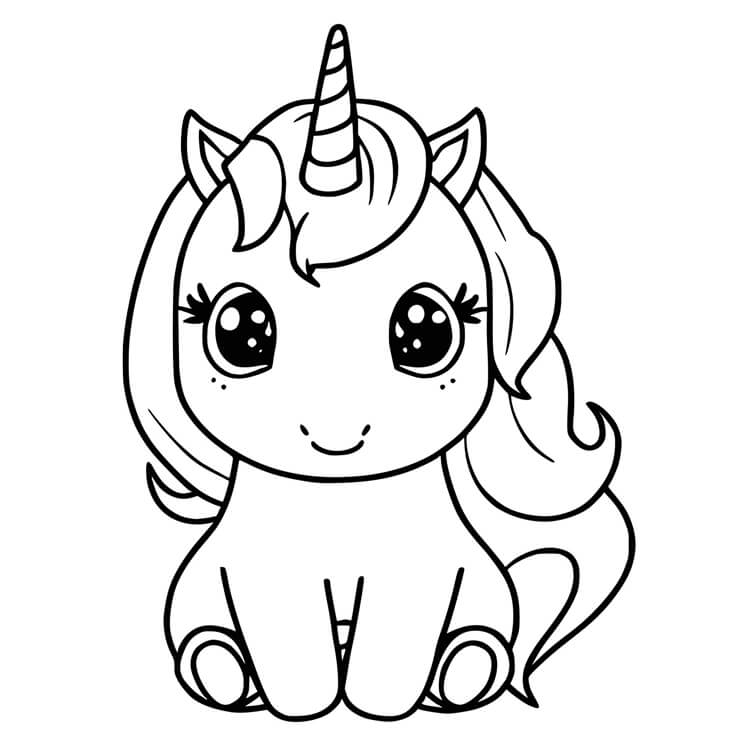 Desenho de Unicórnios para imprimir