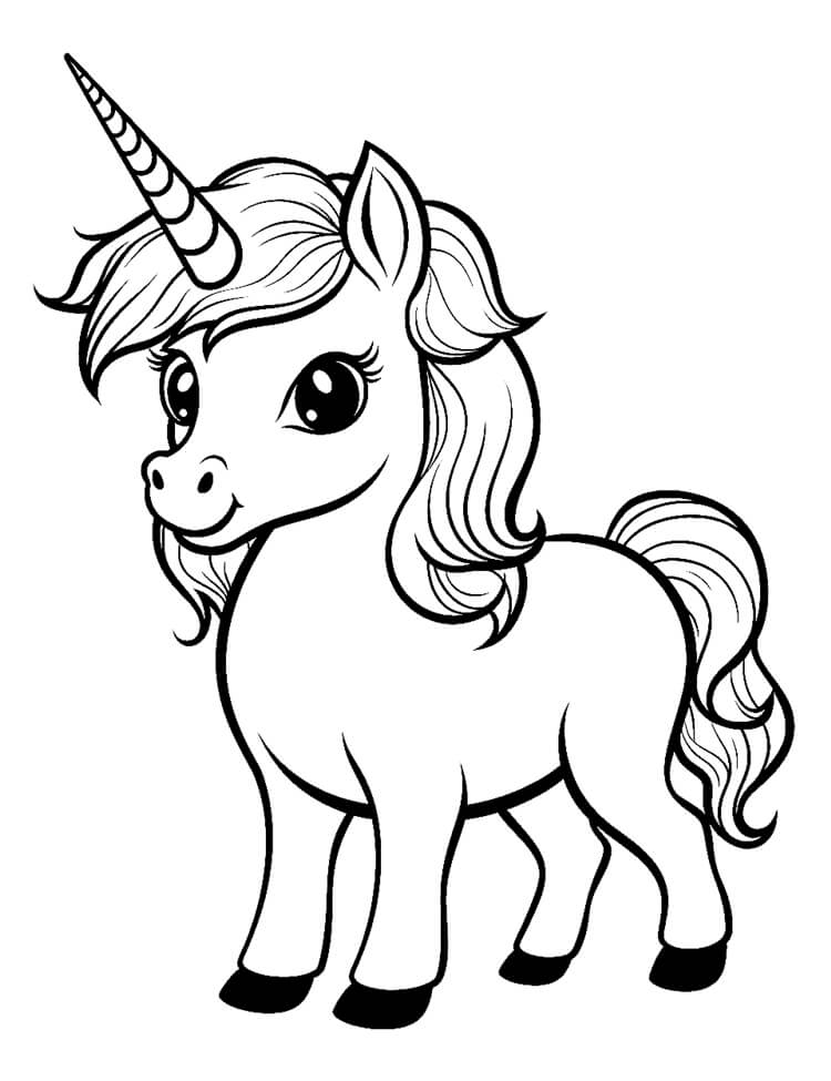 Desenho de Unicórnios para imprimir