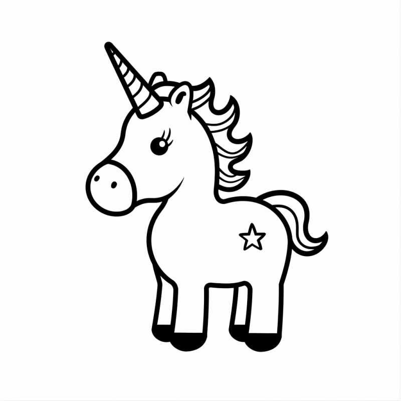 Desenho de Unicórnios para imprimir