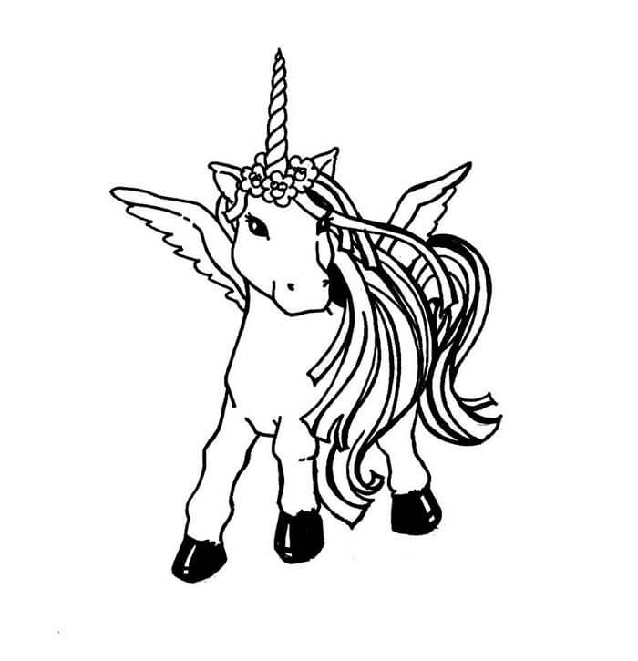 Desenho de Unicórnios para imprimir