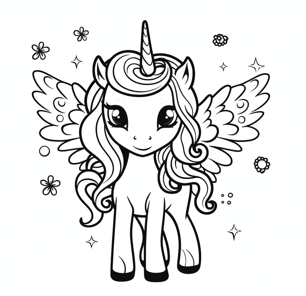 Unicórnios para Colorir e Imprimir
