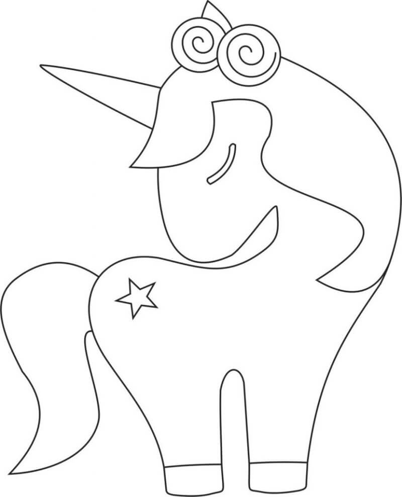 Desenho de Unicórnios para imprimir