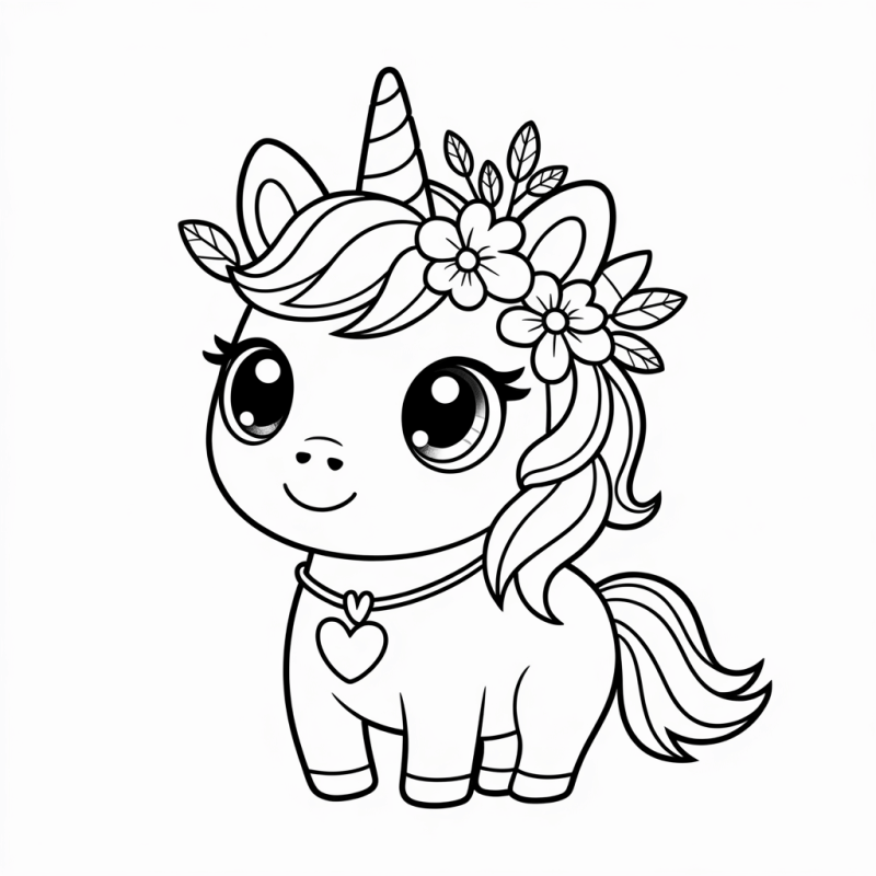 Desenho de Unicórnios para imprimir
