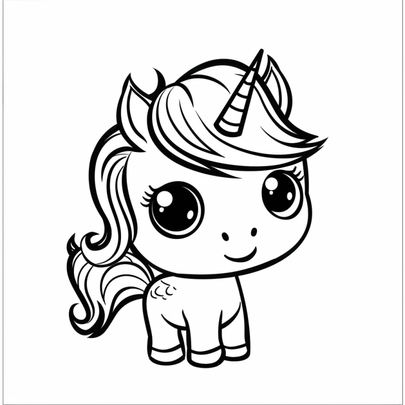 Desenho de Unicórnios para imprimir
