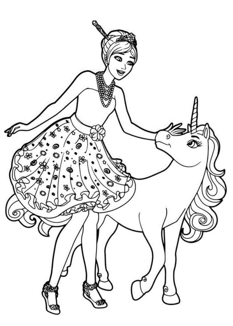 Desenho de Unicórnios para imprimir