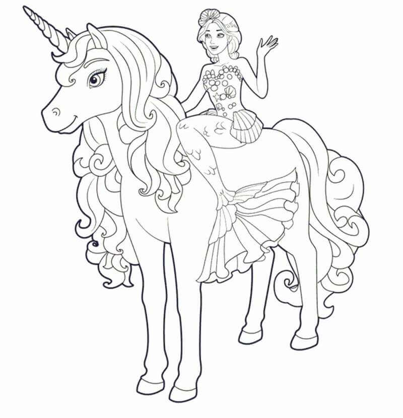 Desenho de Unicórnios para imprimir