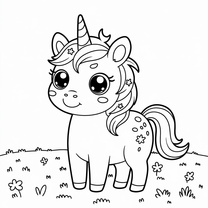 Desenho de Unicórnios para imprimir