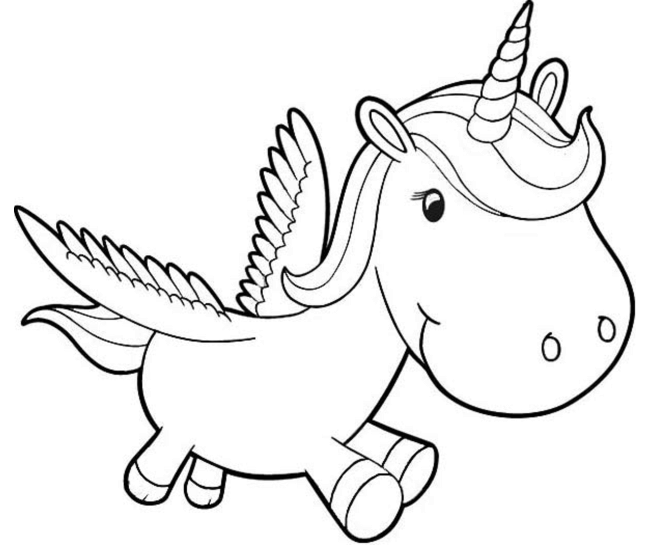 Desenho de Unicórnios para imprimir