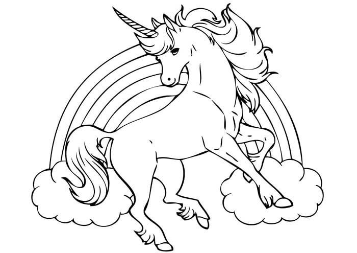 Desenho de Unicórnios para imprimir