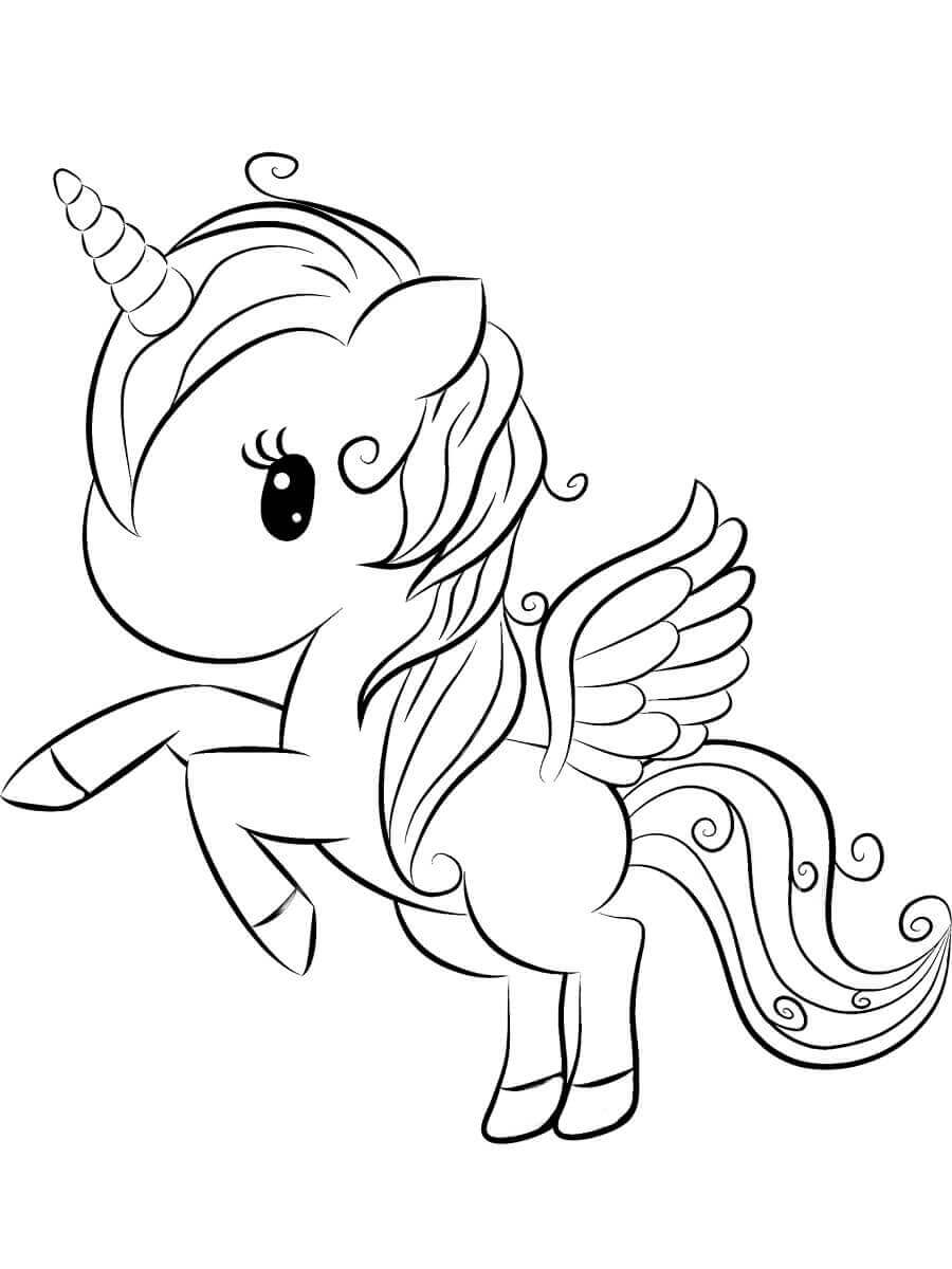 Desenho de Unicórnios para imprimir