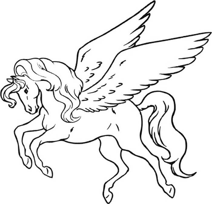 Desenho de Unicórnios para imprimir