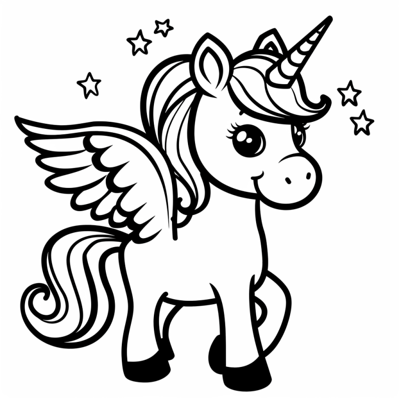 Unicórnios para Colorir e Imprimir