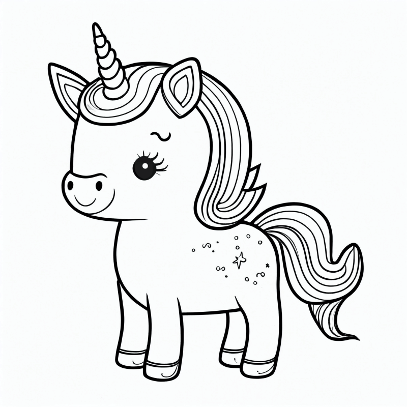 Desenho de Unicórnios para imprimir