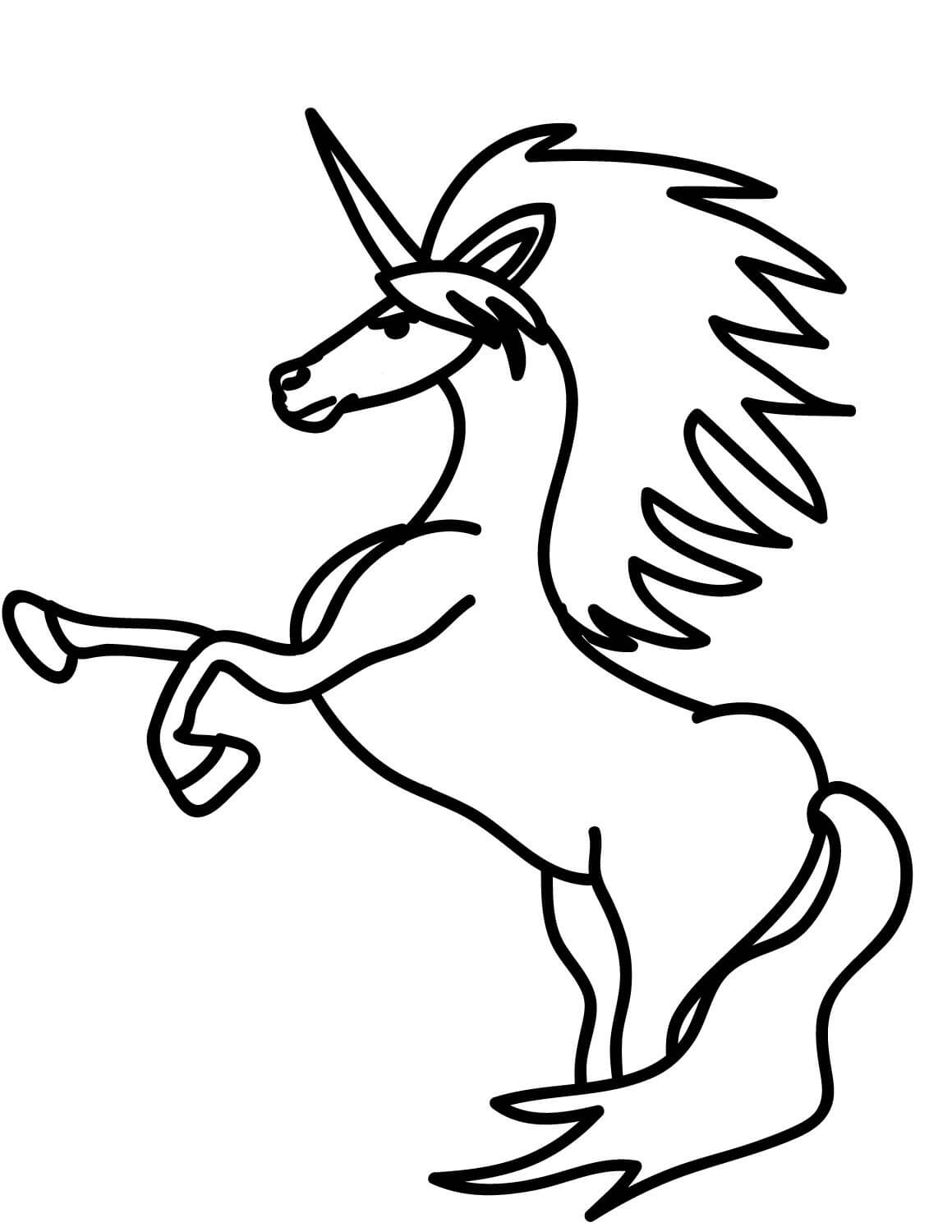 Desenho de Unicórnios para imprimir