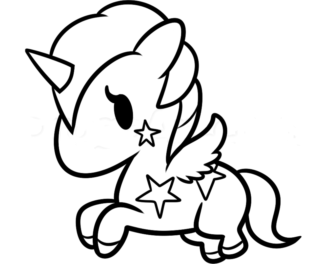 Desenho de Unicórnios para imprimir
