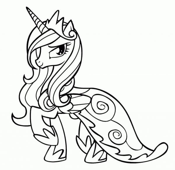 Desenho de Unicórnios para imprimir