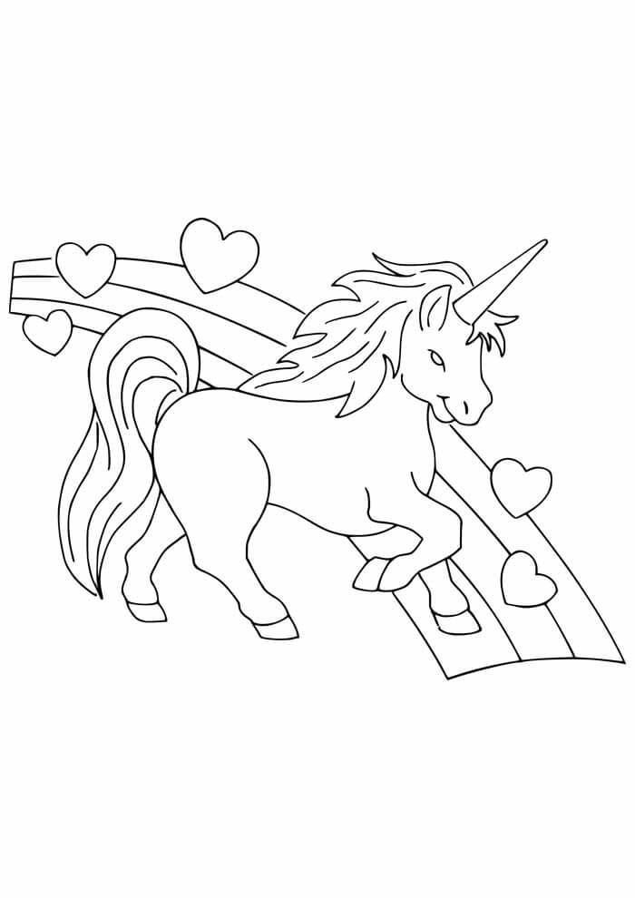 Desenho de Unicórnios para imprimir