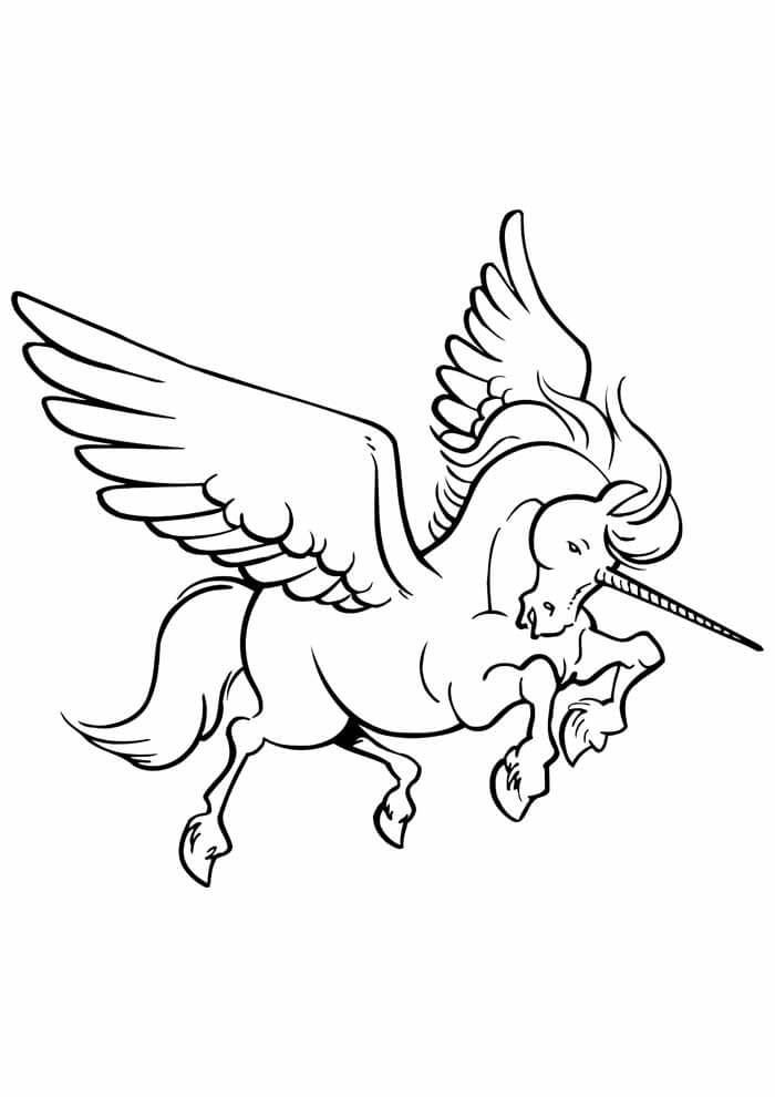 Desenho de Unicórnios para imprimir