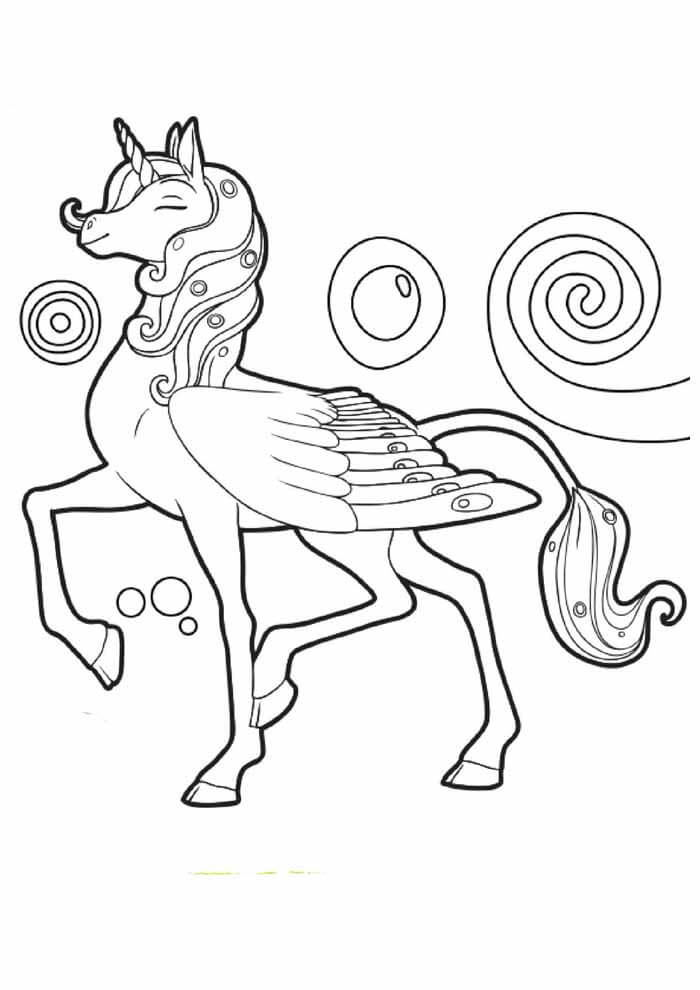 Desenho de Unicórnios para imprimir