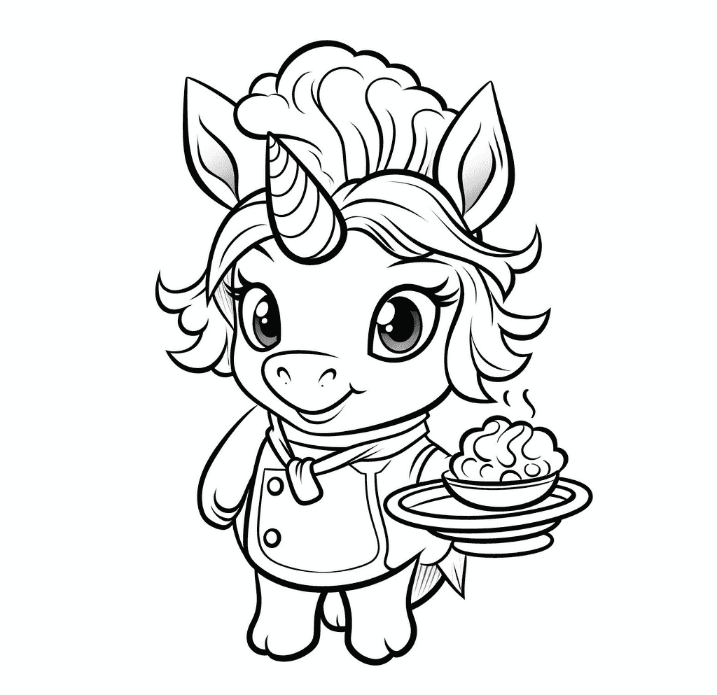 Desenho de Unicórnios para imprimir