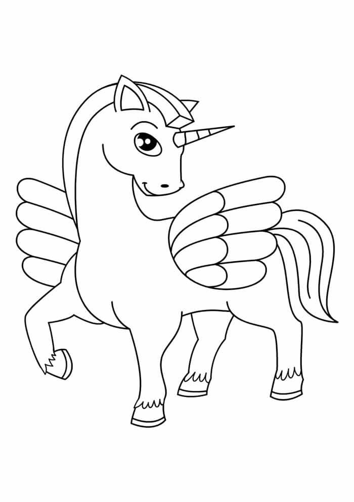 Desenho de Unicórnios para imprimir