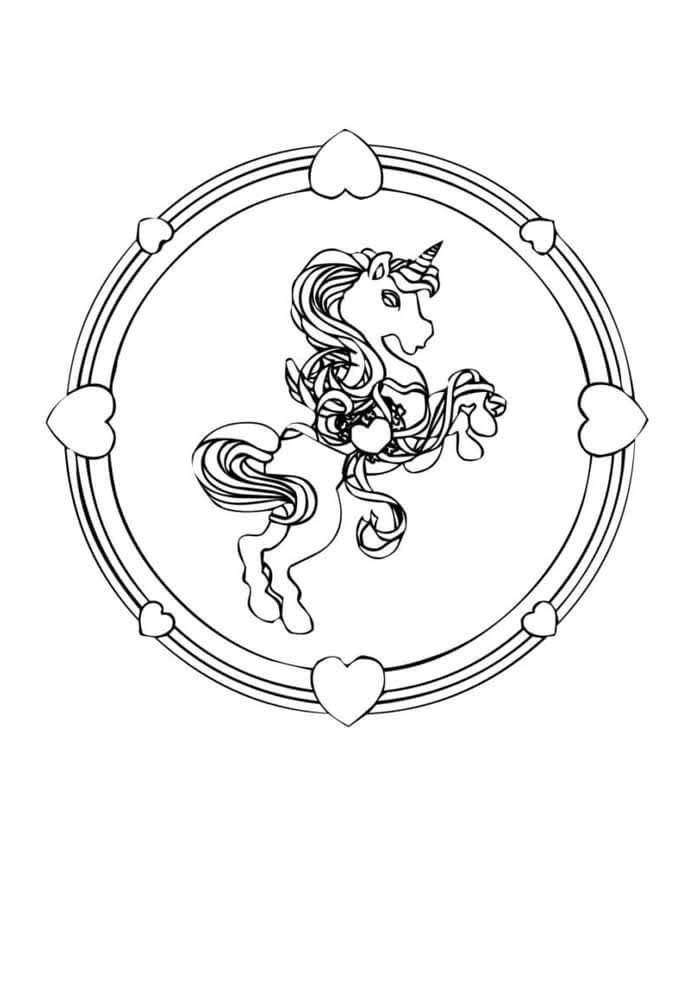 Desenho de Unicórnios para imprimir