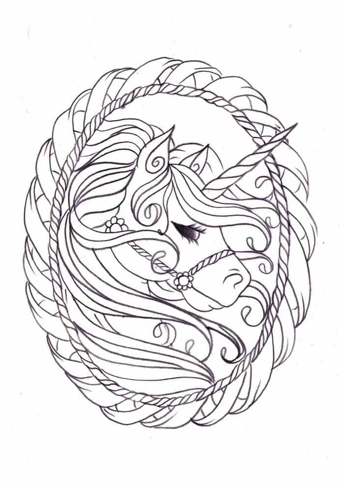 Desenho de Unicórnios para imprimir