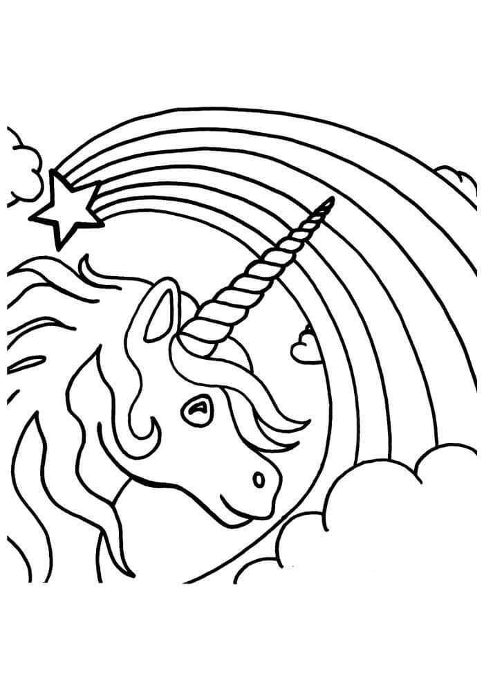 Desenho de Unicórnios para imprimir