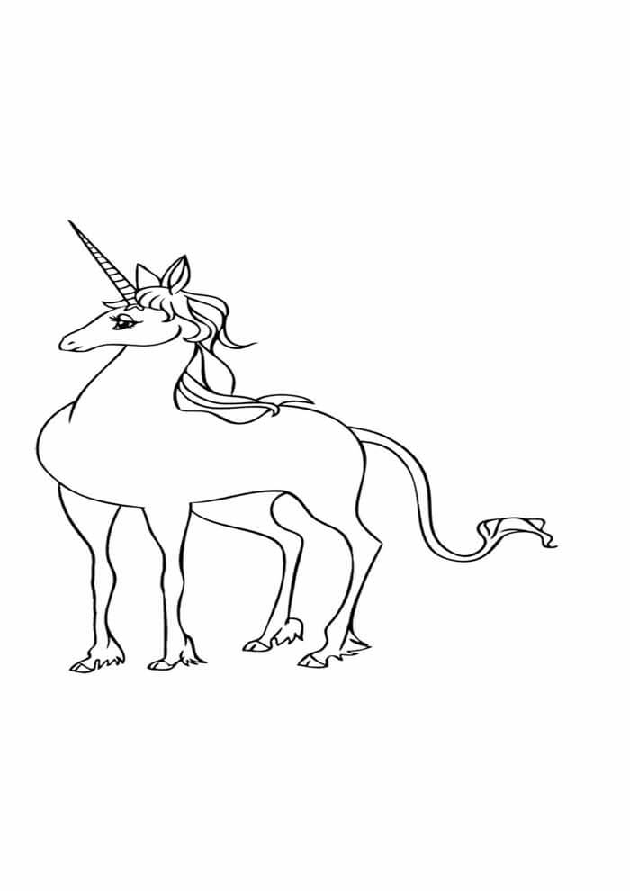 Desenho de Unicórnios para imprimir