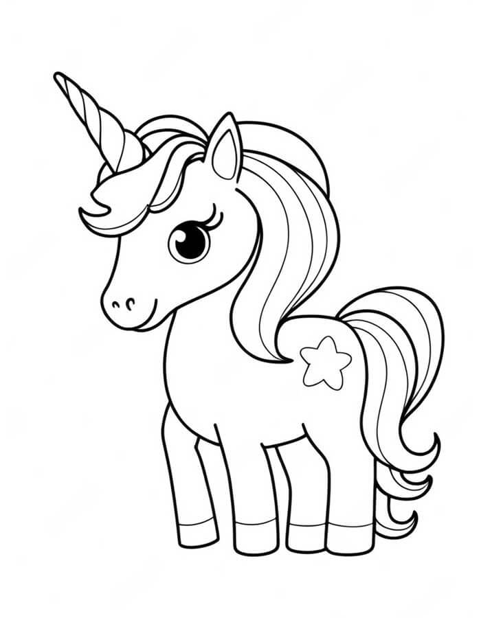 Desenho de Unicórnios para imprimir
