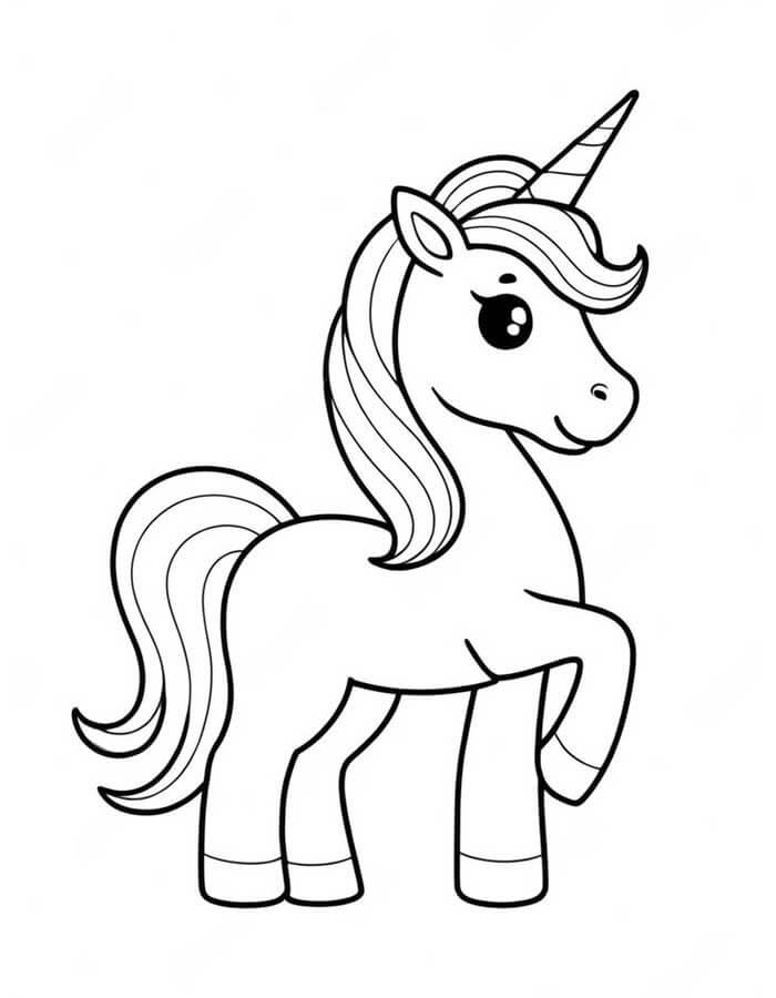 Desenho de Unicórnios para imprimir