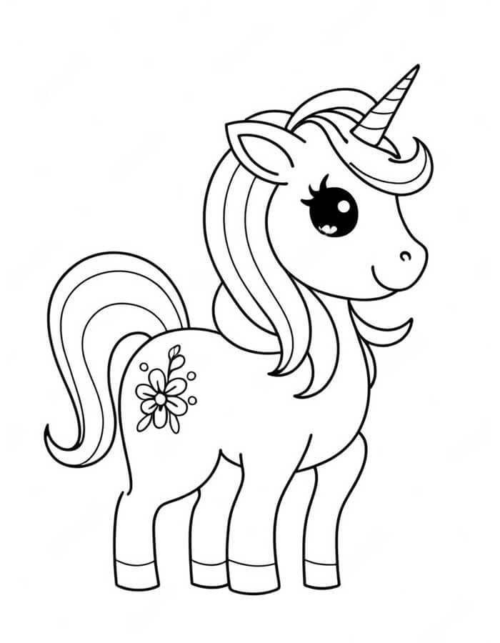 Desenho de Unicórnios para imprimir