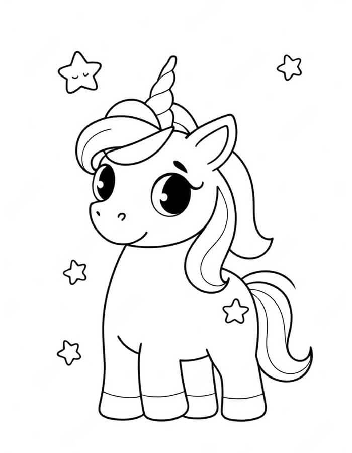 Desenho de Unicórnios para imprimir