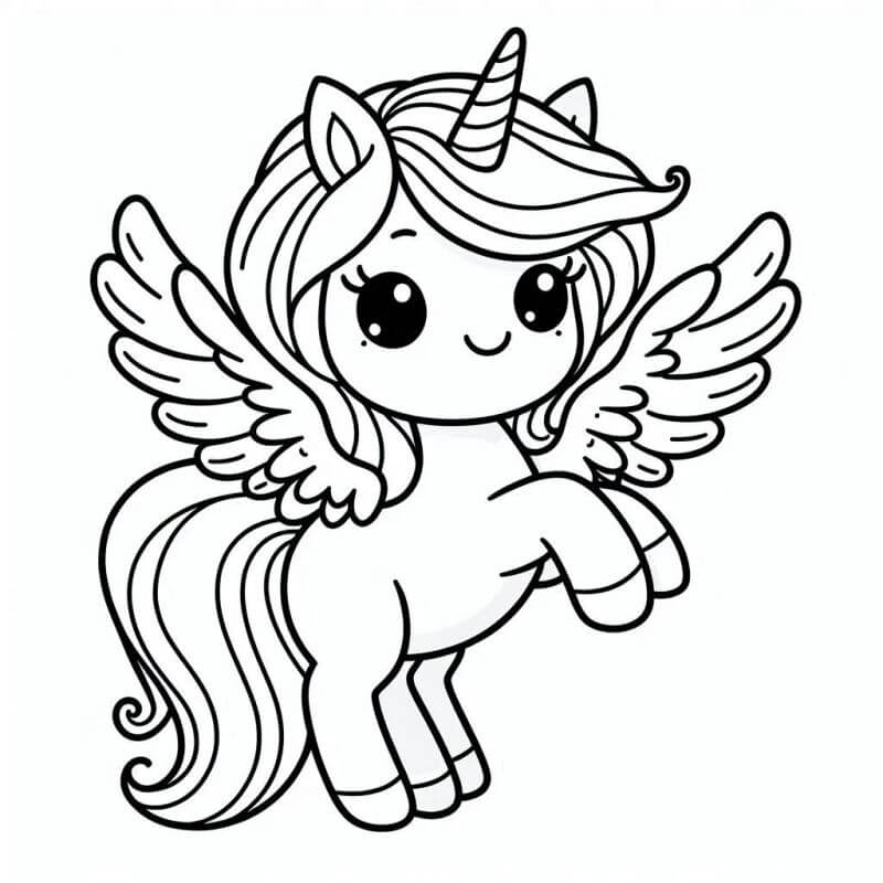 Desenho de Unicórnios para imprimir