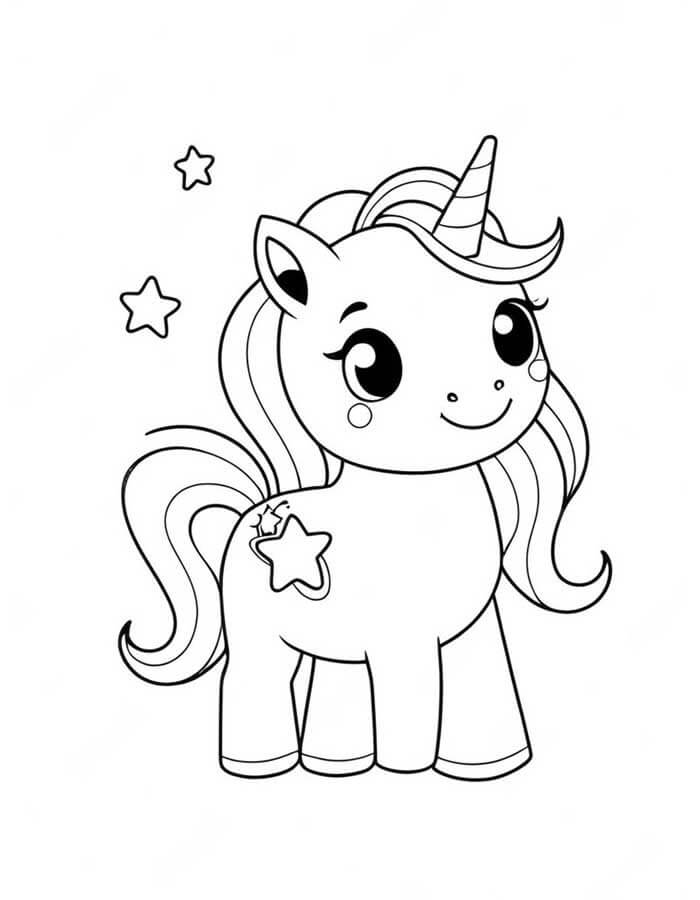 Desenho de Unicórnios para imprimir