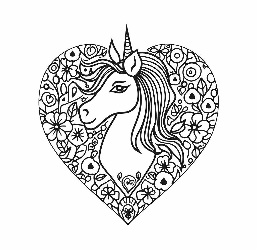 Desenho de Unicórnios para imprimir