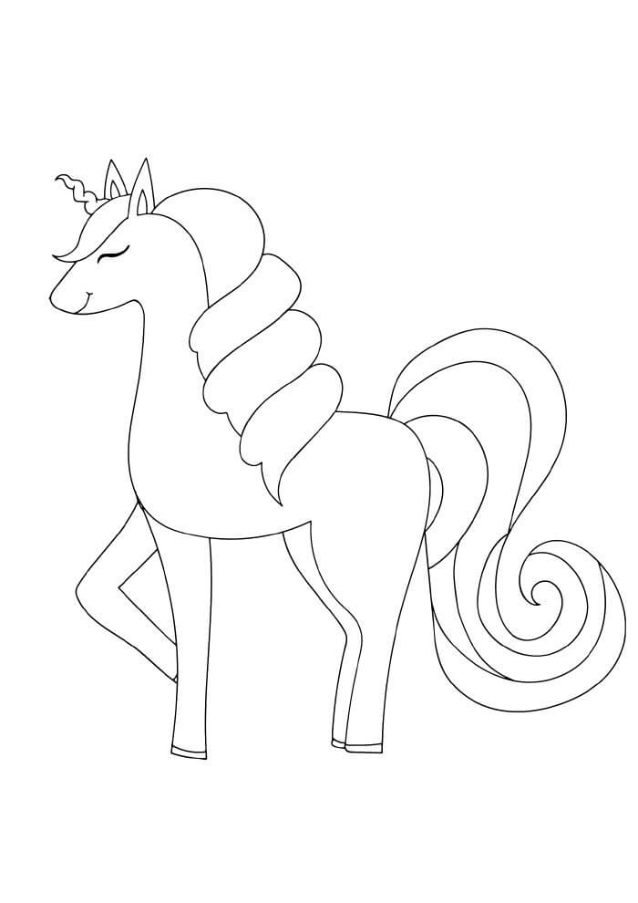 Desenho de Unicórnios para imprimir