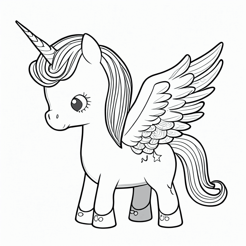 Desenho de Unicórnios para imprimir