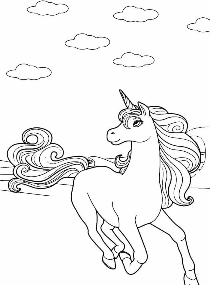 Desenho de Unicórnios para imprimir