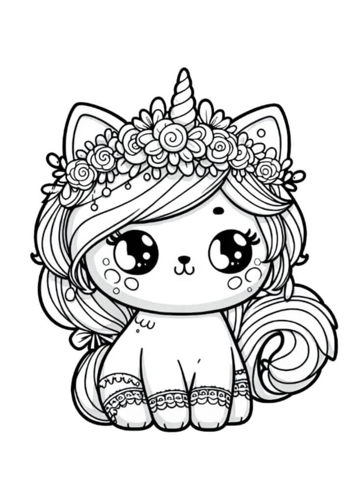 Desenho de Unicórnios para imprimir
