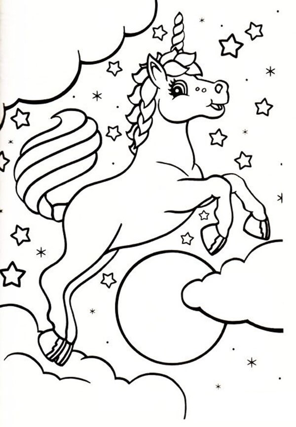 Desenho de Unicórnios para imprimir