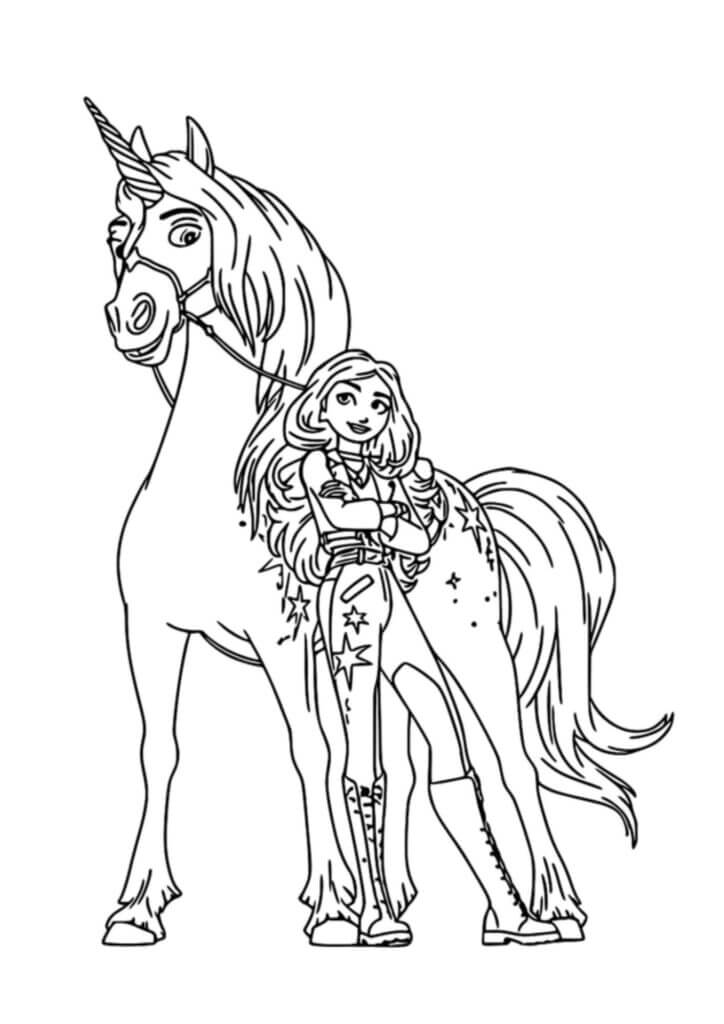 Desenho de Unicórnios para imprimir