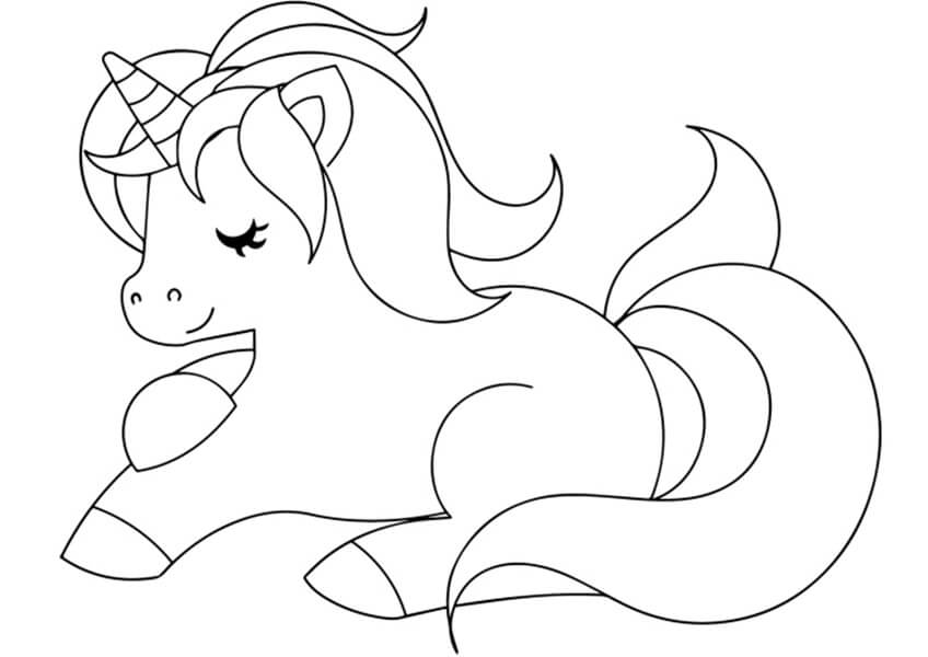 Desenho de Unicórnios para imprimir
